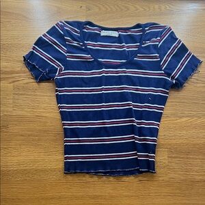 Striped Navy Blue and Red T-Shirt